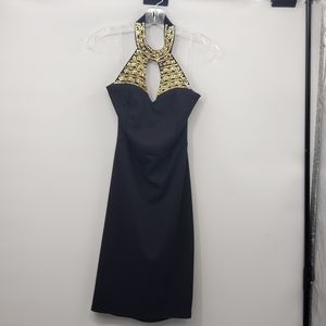 NWT  HALTER DRESS WITH JEWELED DETAILS